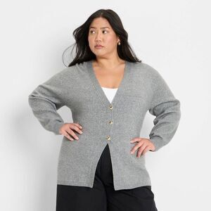 Future Collective - Women's Nipped Waist Cardigan - Future Collective  Gray